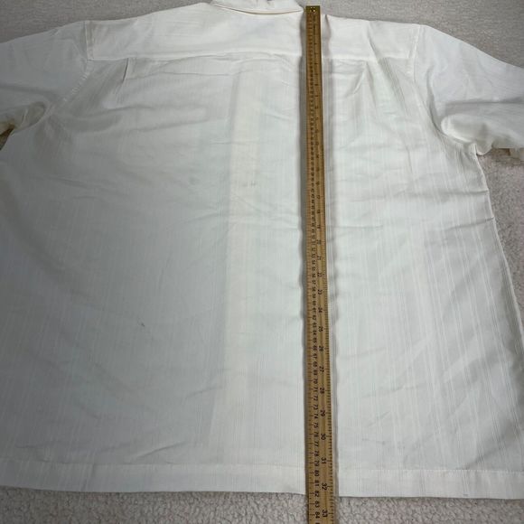NWT Van Heusen Men's Size‎ 2XL White Button Down Short Sleeve Polo Shirt - Picture 9 of 11